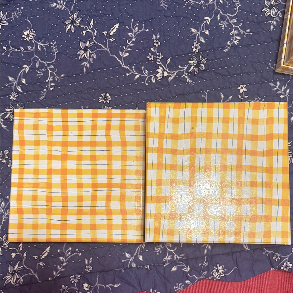 Yellow Gingham Storage Box Set - Picture 7 of 16